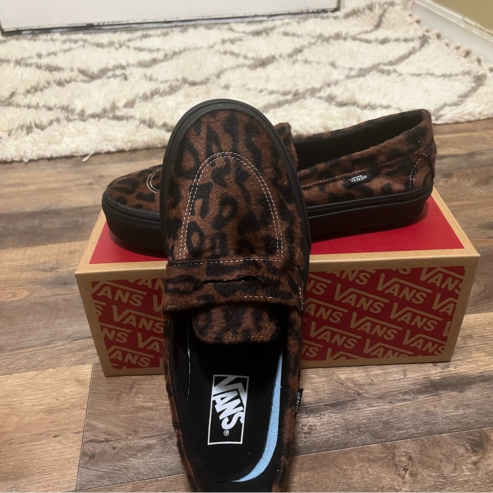 Vans Leopard Print Slip-On Shoes